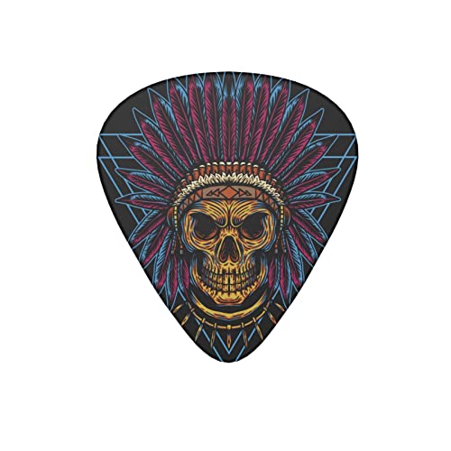 Lot de 12 médiators noirs en forme de tête de mort pour guitare électrique, basse, acoustique, cadeau pour les amateurs de guitare avec boîte - Les Beatles, Paul McCartney, John Lennon, RIngo Starr, George Harrison Lot de 12 médiators noirs en forme de tête de mort pour guitare électrique, basse, acoustique, cadeau pour les amateurs de guitare avec boîte
