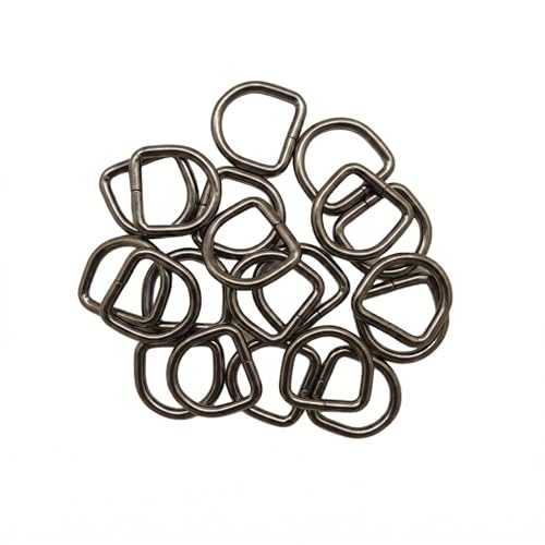 Image of Nimida D Rings 3 /4 inch inch 3 mm Thick | Good for 1 /2 inch belt | D Rings for Straps Ties Belts Bags, Handmade Un-Welded for Leather Bags Garment Clothes Luggage, Purse - Pack of 20