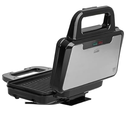 Camry - sandwichmaker und panini grill in einem - 2 in 1 - schwarz sandwichtoaster klein - sandwich- & paninitoaster - schnell toast grill - camping sandwich maker - breakfast maker - 74 cm Zuleitung – Bild 7