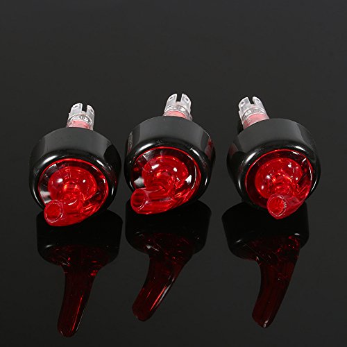 Measure Liquor Pourer, 1 Oz Plastic Measured Liquor Pourer Auto Measuring Shot Chamber Pourer Pour Spout Stopper For Liquor Wine (Red, Pack Of 3) #TOP3
