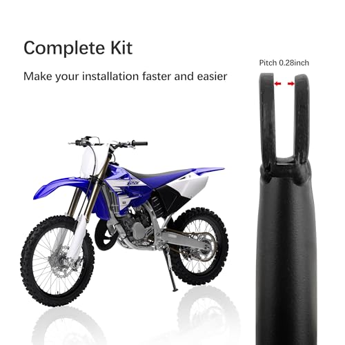 Image of Dirt Bike Kickstand Set,Motorcycle Kickstand Replacement with Spring Screw for Foot Side Support,Professional Dirt Bike Accessories for 70cc 90cc 110cc 125cc 138cc Pit Dirt Bikes