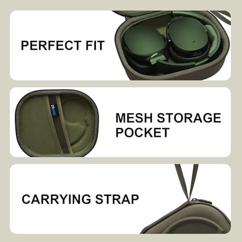 Image of Hard Case for Skullcandy Bluetooth Headphone, Army Green(Case Only) | for Skullcandy Crusher ANC 2 /Crusher Evo /Crusher 1080 /Crusher 720 /Crusher /Crusher 540 /Hesh ANC /Hesh Evo /Hesh 540 Headphones