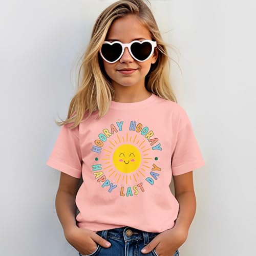 Image of GLIGLITTR Last Day of School Shirt Kids Girls Sunshine End of School T-Shirt Students Graduation Gifts Summer Tee Tops