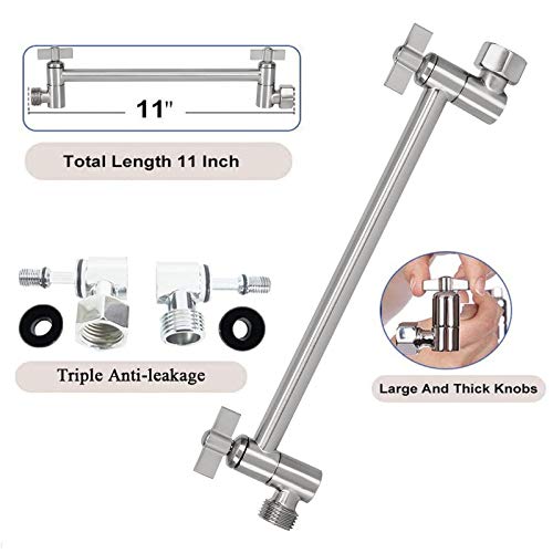 Harjue HJ-SHS12+AJ11-BN High Pressure Large Stainless Steel Square Rain Showerhead thumb #3
