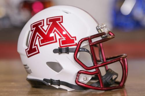 Minnesota Golden Gophers Speed Mini Helmet - White w/Chrome Red