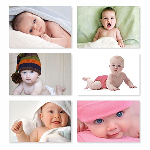 Image of SR CREATIVE CRAFT Cute Baby Posters | Smiling Baby Poster |Baby Wall Poster for Room Decor (12x18-Inches, 300GSM Thick Glossy Finish Paper) Set of 6 -pt-1