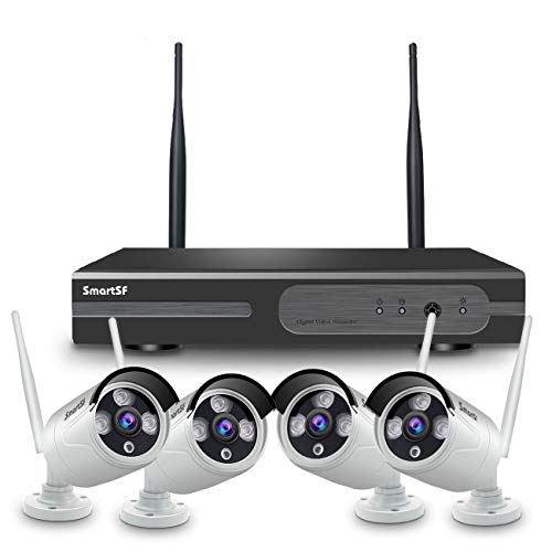 【2020 Update】 SmartSF 1080P 4CH HD Wireless Security Camera System CCTV Surveillance Systems,2MP
