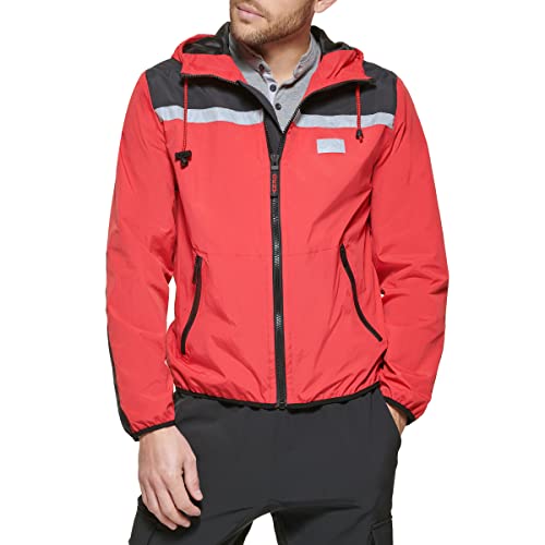 Image of DKNY Men's Active Reflective Colorblock Windbreaker