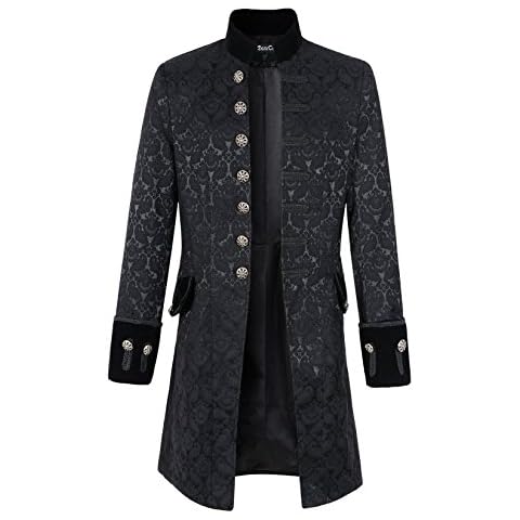 Men's Velvet Steampunk Victorian Frock Coat Cover