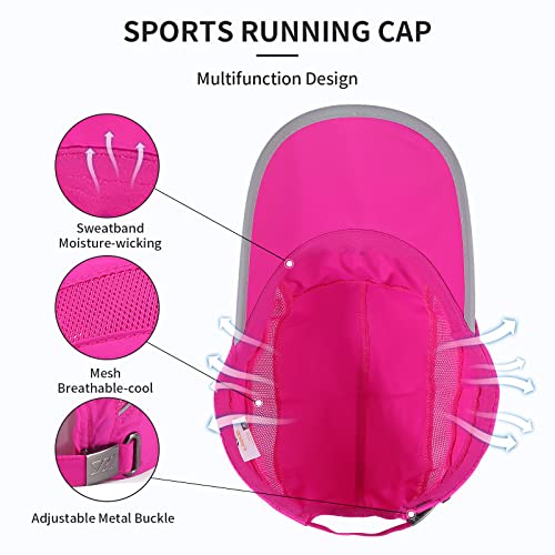 Kozinu Running Hat Mesh Sports Cap Lightweight Quick Drying Runner Cap For Men Women Rosered #TOP2