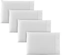 4 Fronha Avulsa Percal 600 Fios Toque Macio Ponto Palito (Branca)