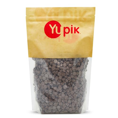 Yupik Compound Chocolate Chips, 1 kg, Gluten-Free, Kosher, Salt-Free, Regular Size, Made with Cocoa Powder, Chocolate-Like Flavor, Melts Smoothly, Ideal for Baking, Snacking & Topping