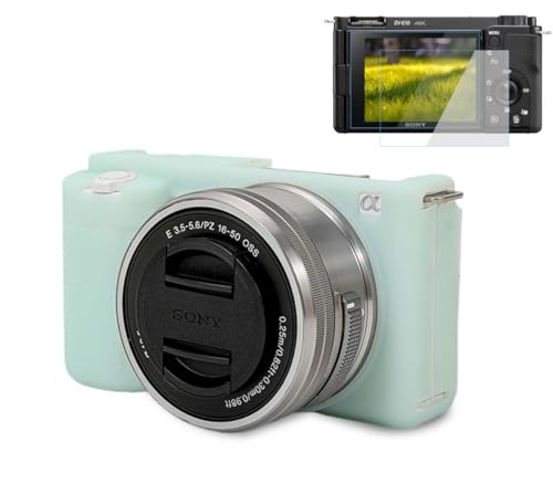 Funda Silicona Suave para Cámara Sony ZV-E10 Color Verde miniatura 1