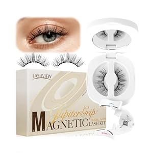 LASHVIEW Update Soft Magnetic Eyelashes Natural Look, Reusable Manga Magnetic Lashes Kit with Applicator CT32