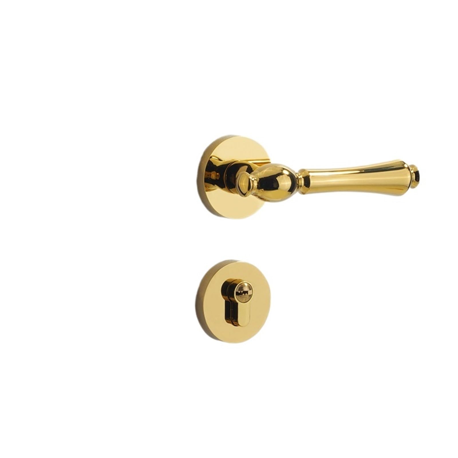 NYRXRYTCA Golden Indoor Bedroom Lock Household Wooden Door Lock Magnetic Silent Split Door Lock(030 gold 58 E)