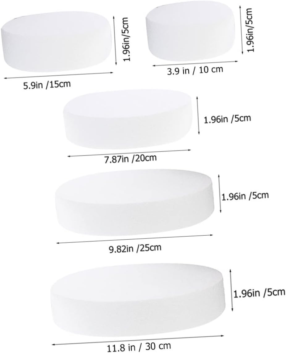 Hohopeti 5Pcs Multi Function Fake Cake Models for DIY Cake Decoration for Various
