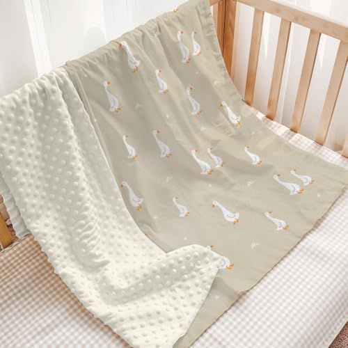 Image of SANDJEST Goose Minky Blanket 30 x 40 Inches, Gift for Christmas Birthday