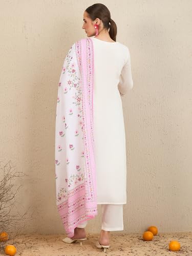 Image of INDO ERA Women Pure Cotton Kurta Set with Dupatta | Festive Suit Set, 6720