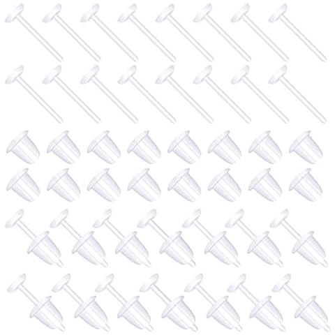 Xzeemo 50 Pares Pendientes de Plástico Transparente Cover