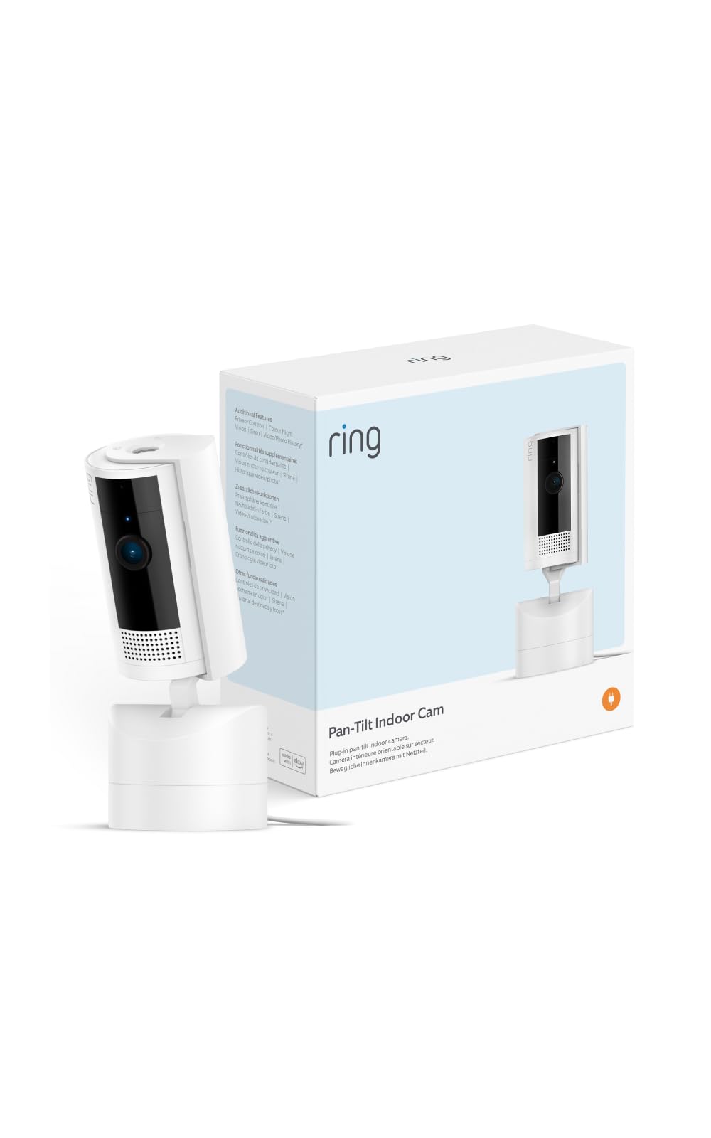 Ring Pan-Tilt Indoor Camera | Plug-In Pet Security Camera | 360° pan & 169° tilt coverage, Manual Privacy Cover, HD video, Two-Way Talk, Wi-Fi | 30-day free trial of Ring Subscription Plan
