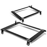 Auto Dynasty Racing Seat Bucket Bracket Compatible with 2002-2006 Acura RSX, Low Mount Rail Track, Driver and Passenger Side, Black