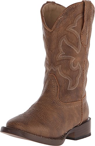 Roper Cole Square Toe Boot (Toddler/Little Kid) Tan 2 Little Kid M
