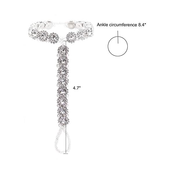 Bellady-2Pcs-Pearl-Ankle-Chain-Barefoot-Sandals-with-Starfish-Beach-Wedding-Foot-Jewelry Bellady Beach Wedding Foot Jewelry Anklet Chain Barefoot Sandals 2 Pcs,Silver_Style 4