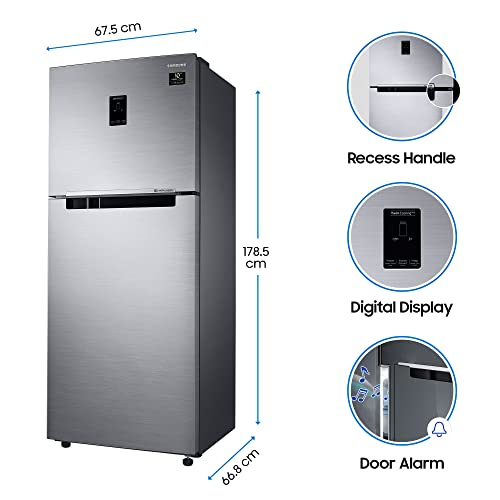Image of Samsung 415 L 3 Star Frost-Free Inverter Double Door Refrigerator Appliance (RT42B553ES8 /HL Convertible 5In1, Elegant Inox)