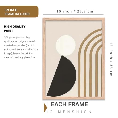 Image of kotart Aesthetic Boho Art Home Decoration Painting | Paintings With Frame For Living Room Bed Room Hotel Wall Decor Digital Reprint Set of 3