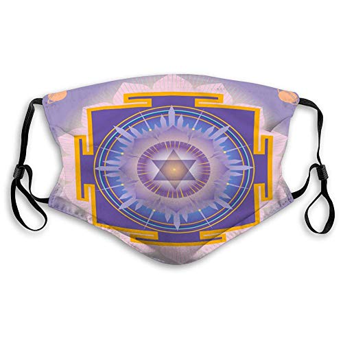 Preisvergleich Produktbild NA Mundgesichtsschal, Heilige Geometrie Saturn Yantra Hübscher Mundschal Für Bauernhof,20x15cm