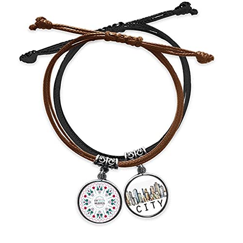 Bracelet crâne Rose tressé ajustable Sidi pour en finir avec les bijoux fragiles