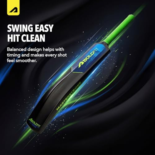 Image of Boldfit MasterStroke Plastic Cricket Bat Full Size Durable Bats for Tennis & Wind Ball Lightweight Adult & Teen Tournament Match Bat, Blue- Size 6