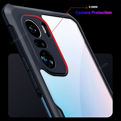 Image of LIRAMARK Transparent Clear Shock Proof Back Cover Case Designed for Redmi Mi 11X / 11X Pro / 11i / K40 / K40 Pro / K40 Pro Plus /Poco F3 (Black)