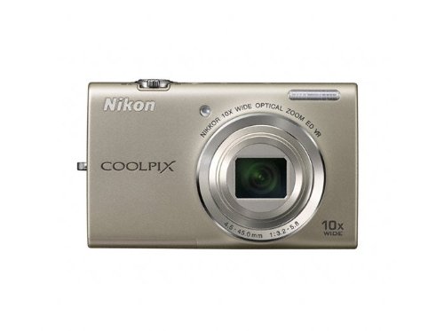Nikon Coolpix S6200 Digital Camera - Silver (16MP, 10x Optical