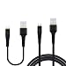 Micro USB Cable Reversible, Quick Charger Cable USB 2.0 Android Charging Cord Sync & Charging TPE Cable for Android, Samsung, Kindle, HTC, Xbox, PS4, Smart phones and More 2-Pack(4ft & 0.65ft, Black)
