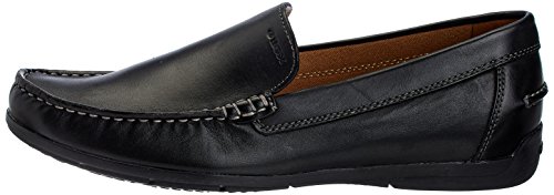 Geox Homme U Siron A Mocassins, Black, 42 EU