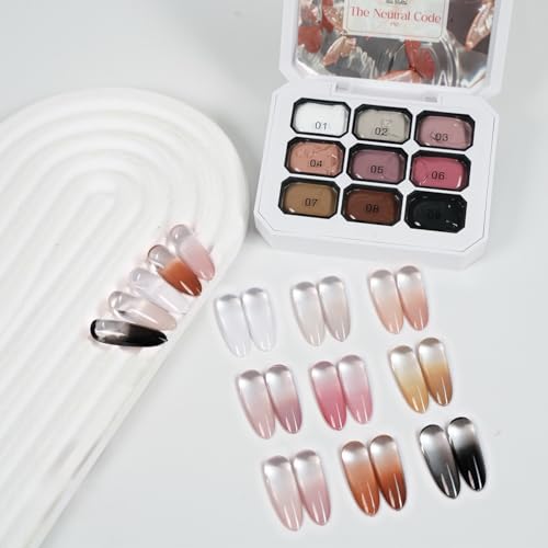 Paleta de esmaltes gel A'DOR BEAUTY con 9 colores