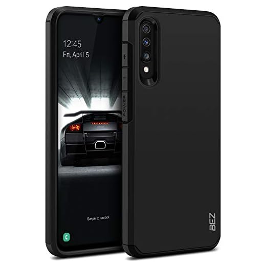 BEZ Handyhülle für Samsung Galaxy A70 Hülle, Tasche Stoßfestes Kompatibel für Samsung A70, [Heavy Duty Serie] Outdoor Dual Layer Armor Case Handy Schutzhülle Robuste, Schwarz
