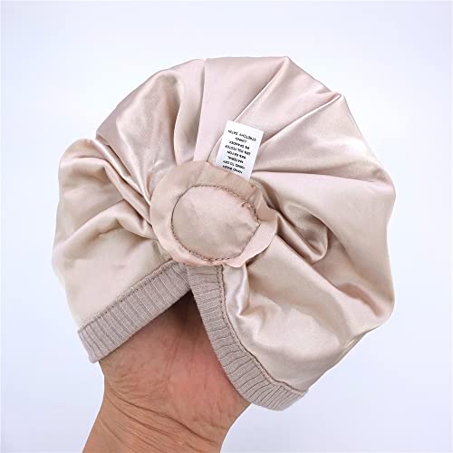 Silky Satin Lined Turban Hat For Babies Infant Toddler Girls Boys Bonnet Newborn Cotton Beanie Little Kids Show Caps ((0-6Month),001 Rib Oat) #TOP7