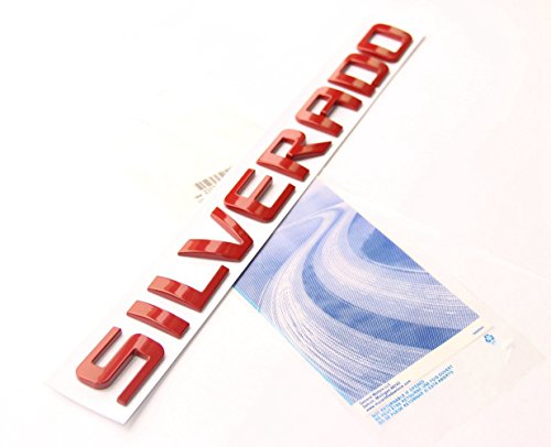 Yoaoo 3X Oem Red Silverado Plus Lt Nameplate Letter Emblem Badge Original Szie Silverado Replacement For 1500 2500Hd 3500Hd Shiny Glossy #TOP1