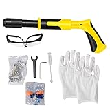 Manual Steel Nails Gun, Concrete Wall Anchor Wire Slotting Device Decoration, Nail Wall Fastening Power Tools Gun Kits Lightweight Mini Nail Shooting Machine, Home DIY Woodworking for Cement Wall