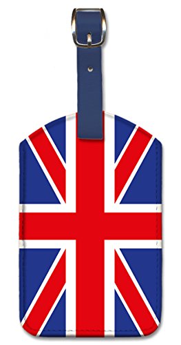 Image of Pacifica Island Art Leatherette Luggage Baggage Tag - UK Flag