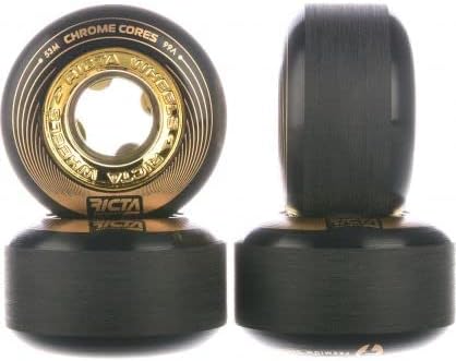 Ricta Chrome Core 99a Skateboard Wheels - Black/Gold