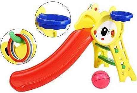 atnine home/indoor or outdoor foldable rabbit print garden slide for kids (Multi color)