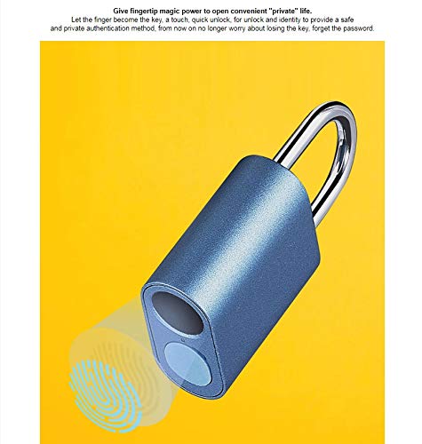 Blocco dell'impronta digitale Smart Mini lucchetto IPX7 Riconoscimento dell'impronta digitale impermeabile per lo zaino della scuola dell'armadietto dei bagagli della porta (Color : A) (A)