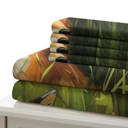 Housses de couettes microfibre super douce et respirante imprimé jungle 3d - 6