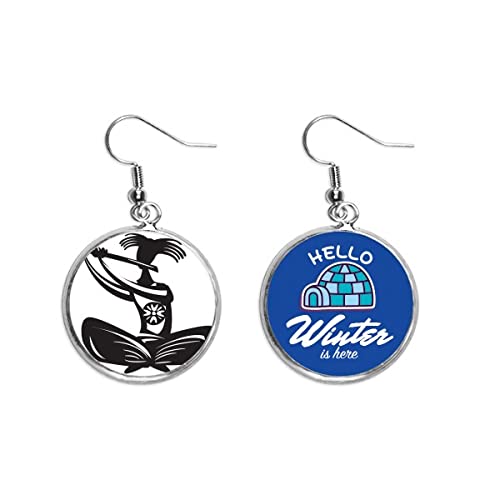 Joyería del pendiente con flauta mexicana para lucir en fiestas de invierno