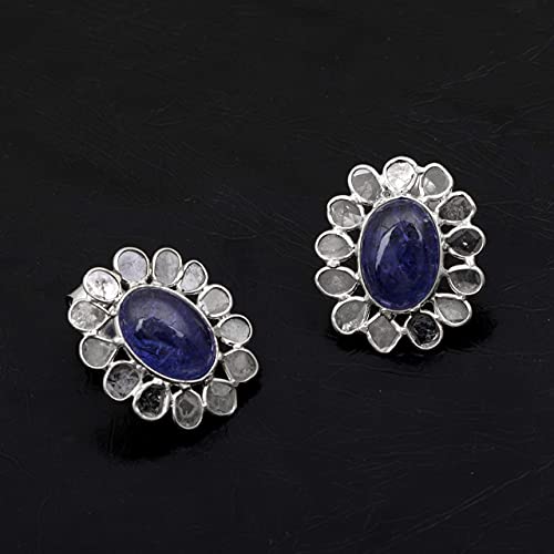 3.00 CTW Diamante Naturale Polki Tanzanite Flower