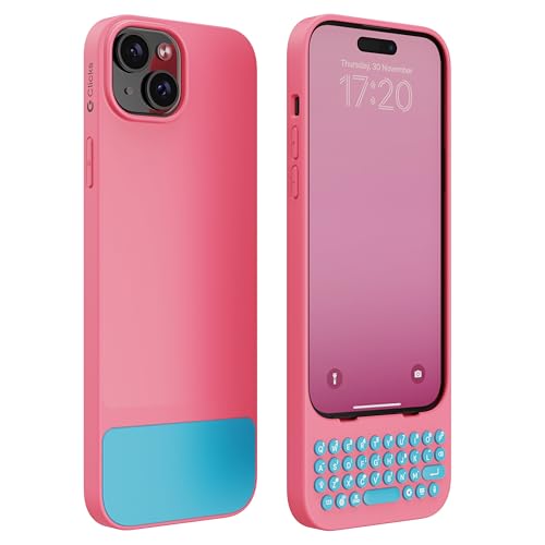 iPhone 15および16e用のクリックキーボード ? プレミアムタイピング体験のためのキーボードケース ? より速く、正確なタイピング 通常通りの充電 ? マイアミビーチ