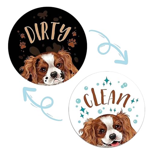 Imán para lavavajillas limpio o sucio con diseño de cachorro